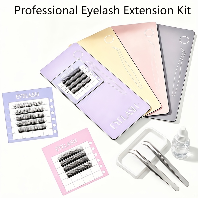 Eyelash Extension Menu - 3個入りプロ用磁気まつげエクステキットパレットディスプレイボード収納ボックスタイルつけまつげグラフトサロンテックツールセット