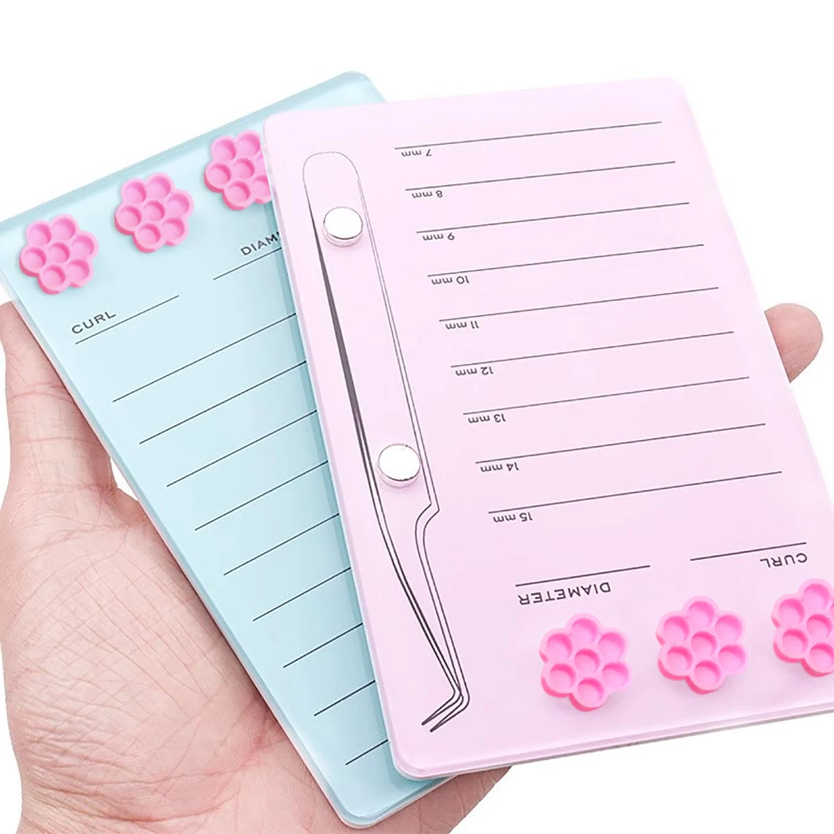 Eyelash Extension Menu - 接着剤付きの磁性アクリルまつげボード,パレットスケールスタンド,つけまつげパッド,化粧道具,卸売り
