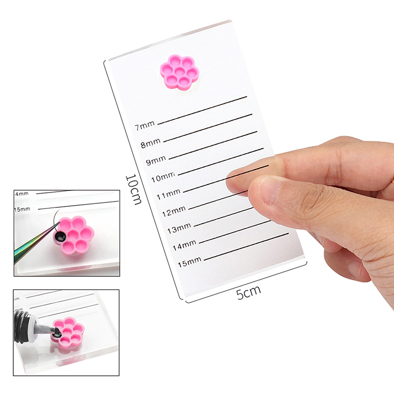 Eyelash Extension Menu - まつげエクステンションボード花のりファンホルダーグラフティングラッシュ透明アクリルラッシュホルダースタンドパレットスケールボードツール