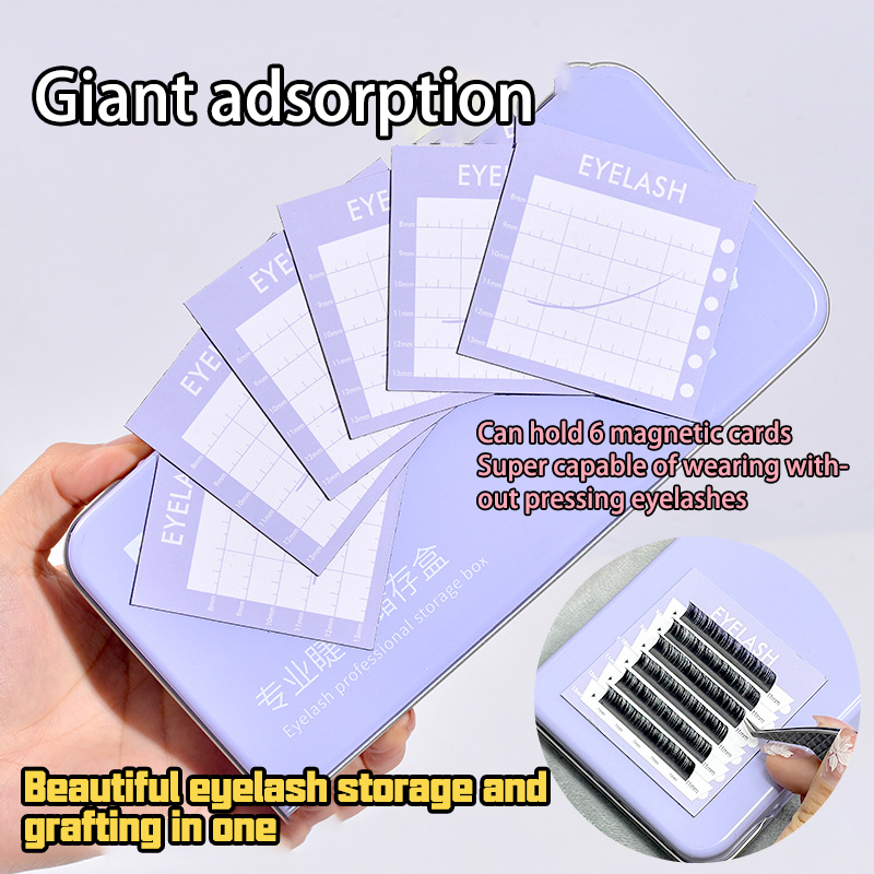 Eyelash Extension Menu - 1Pc 単層まつげエクステンションディスプレイボックスパレット収納ボックス個別の吊り下げ式磁気シート用まつげ保護ボックス。