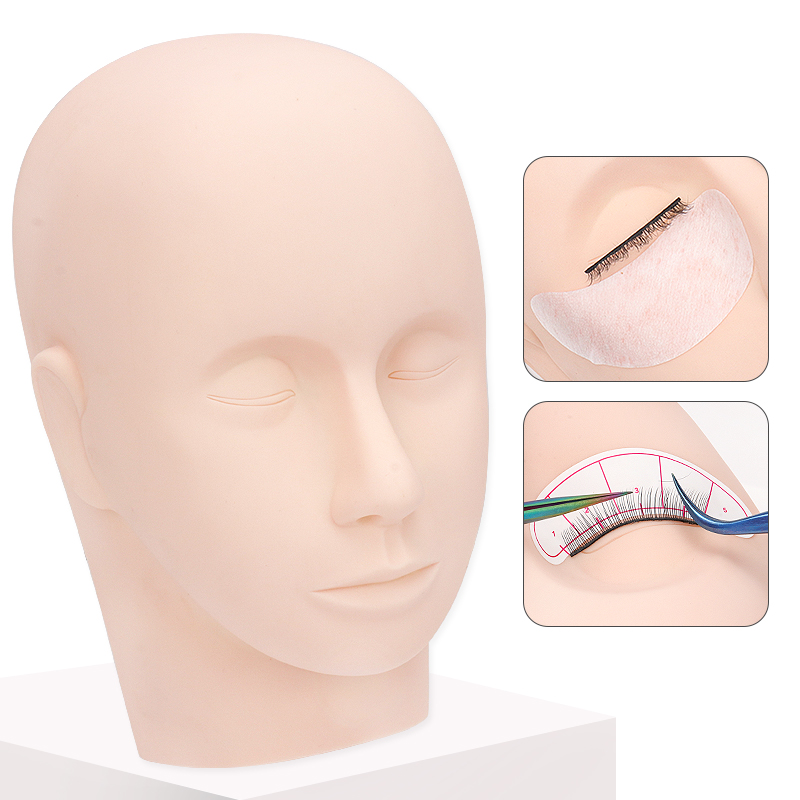 Eyelash Extension Model - まつげエクステンション練習用ヘッド 1個 まつげリフト メイクアップ練習モデル フェイクマネキンヘッド まつげエクステンション練習用用品