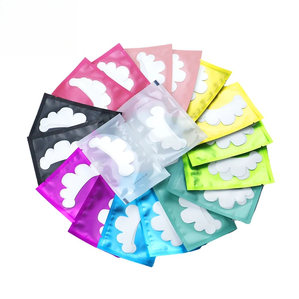 Eyelash Extension Eye Mask - 100ペア グラフト用アイパッド まつげエクステ クラウド型まつげステッカー ハイドロゲルパッチ アイパッドツール