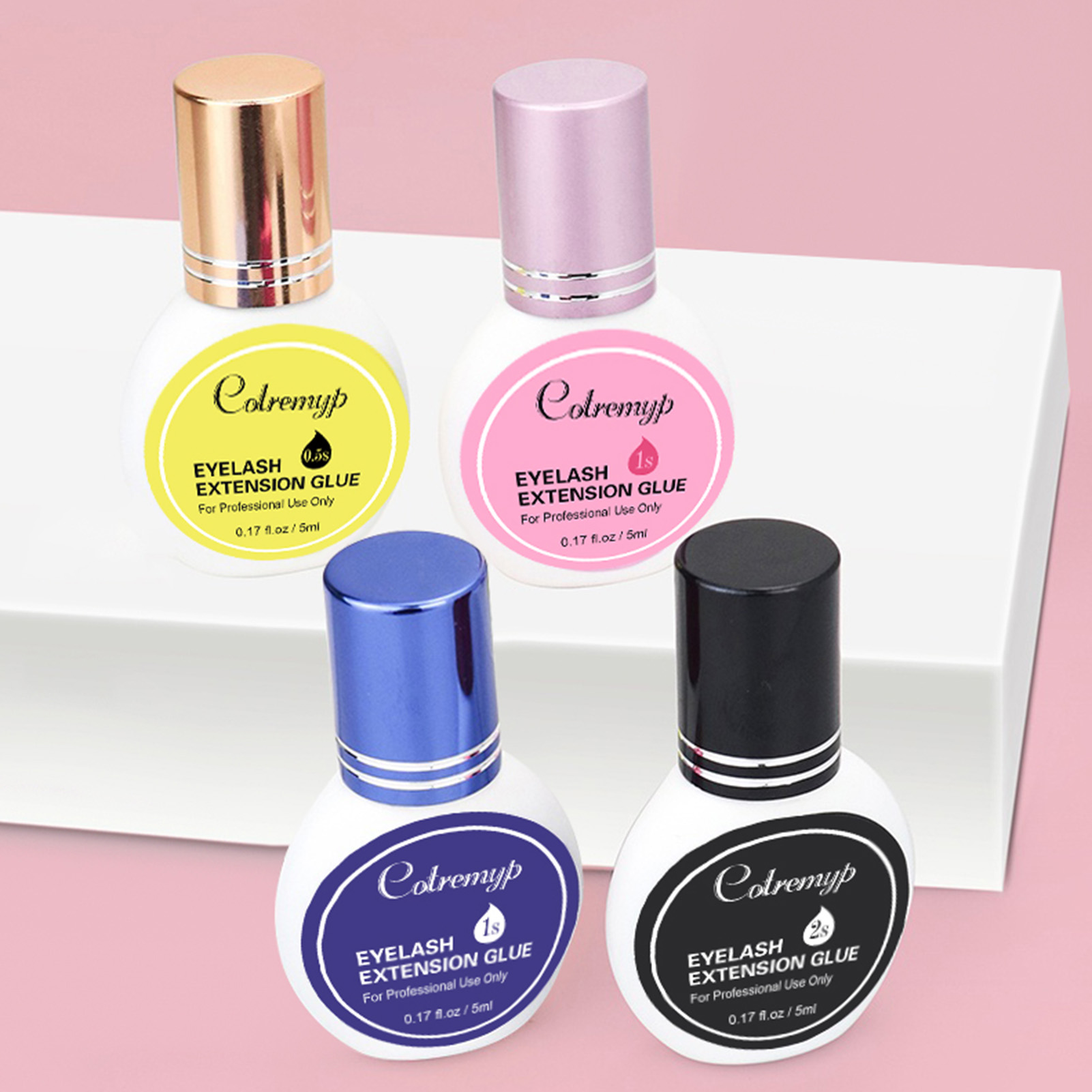 Eyelash Extension Is Safe - まつげエクステ接着剤 5ml 速乾性 長持ちする接着剤 つけまつげにも安全 プロフェッショナルまつげエクステキット