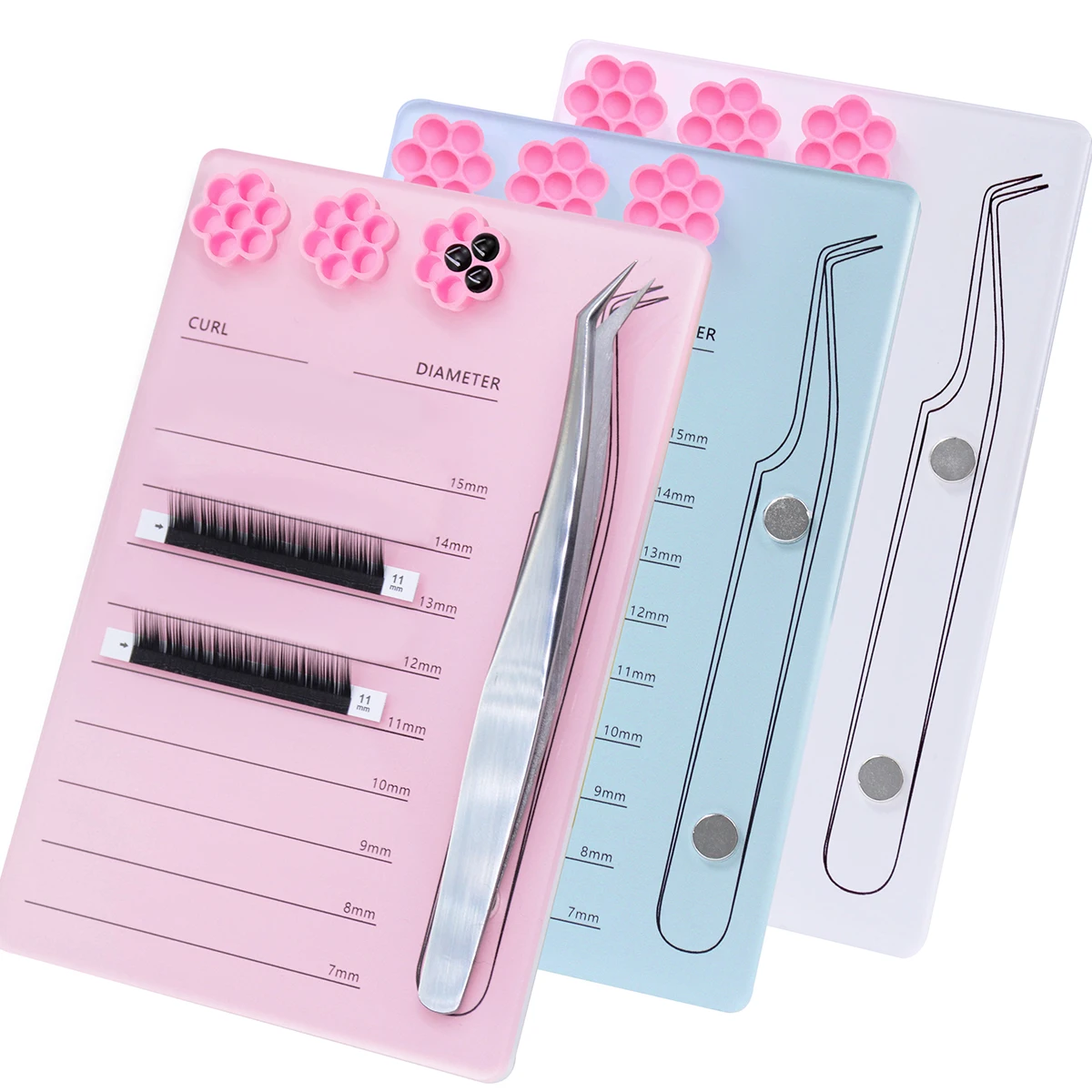 接着剤付きの磁性アクリルまつげボード,パレットスケールスタン - Eyelash Extension Menu のレビューと価格