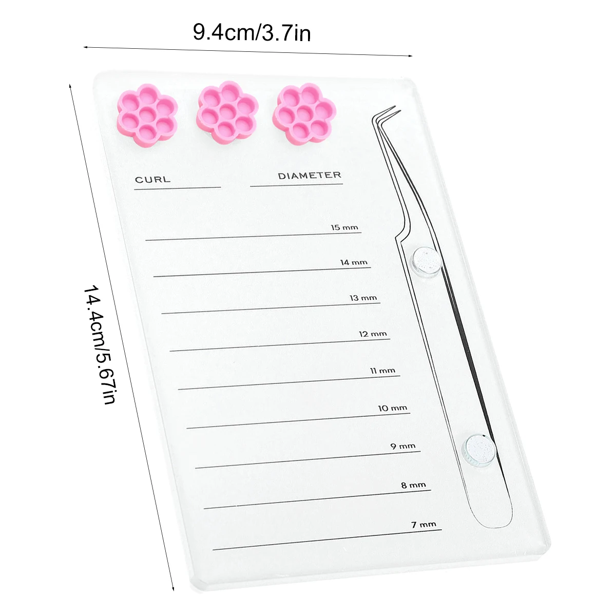 接着剤付きの磁性アクリルまつげボード,パレットスケールスタン - Eyelash Extension Menu のレビューと価格