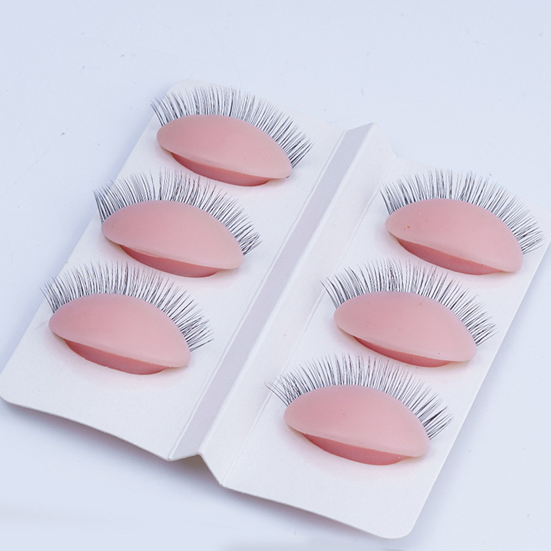 3ペア/セット交換用つけまつげエクステ練習用ヘッドモデルシリ - Eyelash Extension Model のレビューと価格