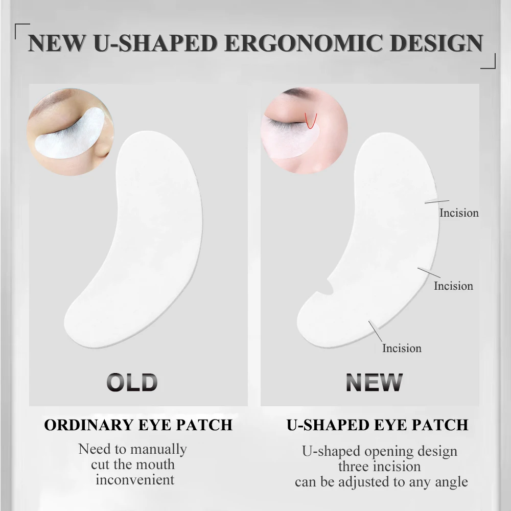 50/100 個 U 字型まつげパッドグラフトラッシュヒドロ - Eyelash Extension Eye Mask のレビューと価格