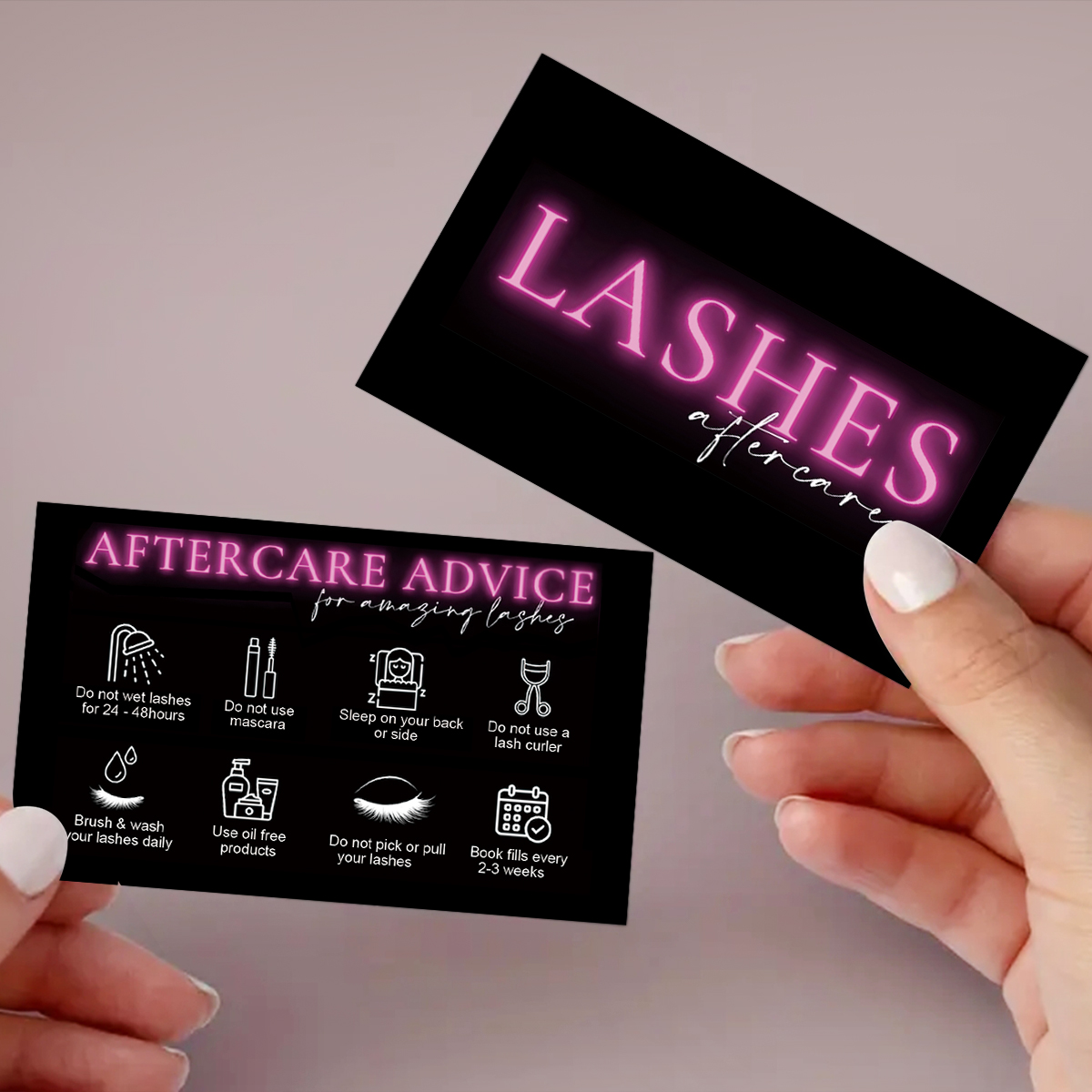 50 ピース/ロット大理石まつげアフターケアカードラッシュ名 - Eyelash Extension Menu のレビューと価格