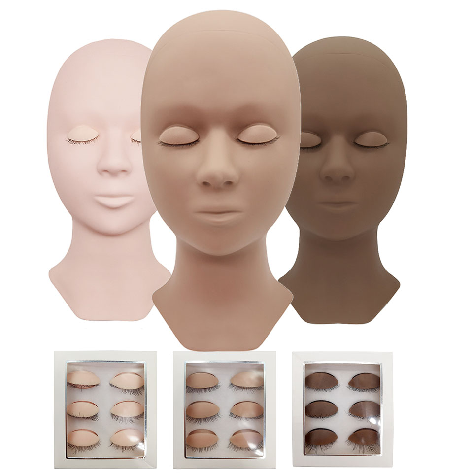 取り外し可能な目を持つシリコンヘッドトレーニングマネキン,ア - Eyelash Extension Model のレビューと価格
