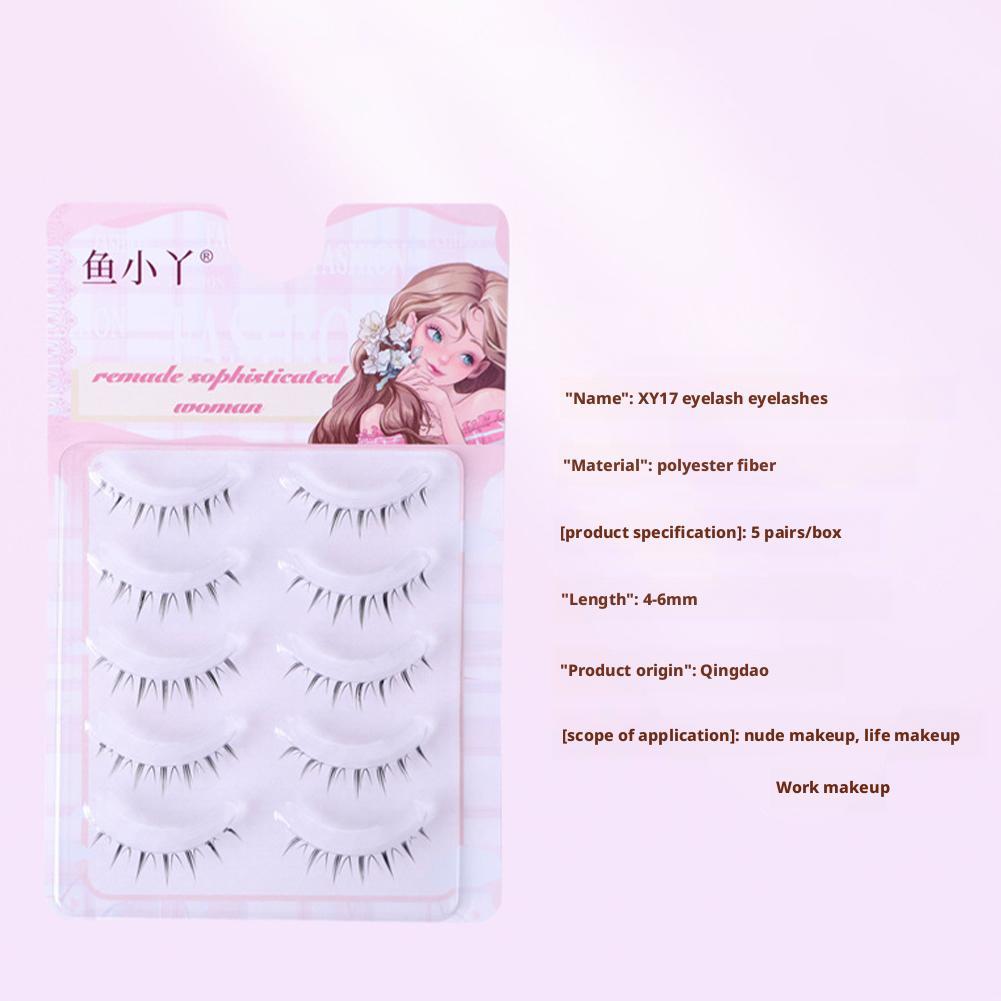5ペアのナチュラルな下まつげ、クリアバンド、スモールデビルス - Eyelash Extension Korean Style のレビューと価格
