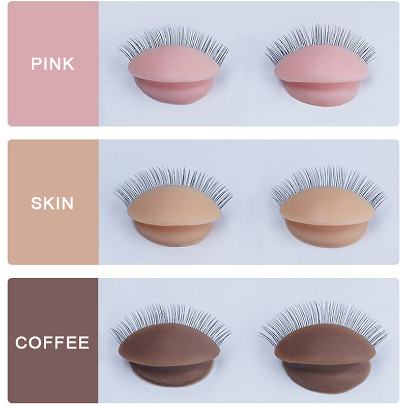 3ペア/セット交換用つけまつげエクステ練習用ヘッドモデルシリ - Eyelash Extension Model のレビューと価格